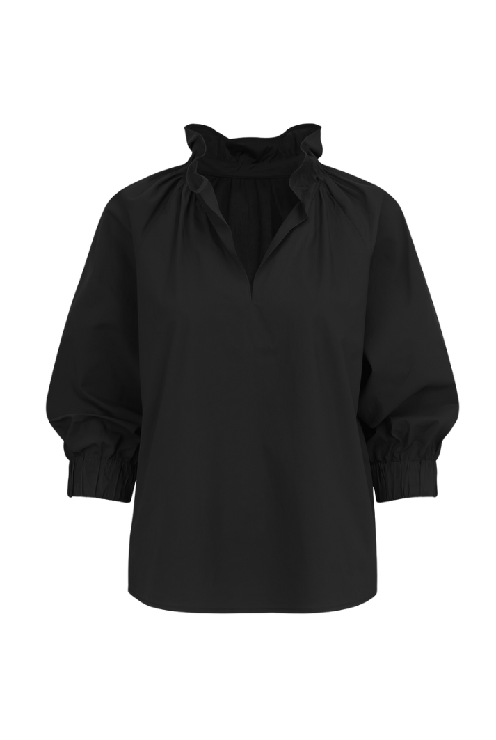 Macy Cotton Blouse | Black