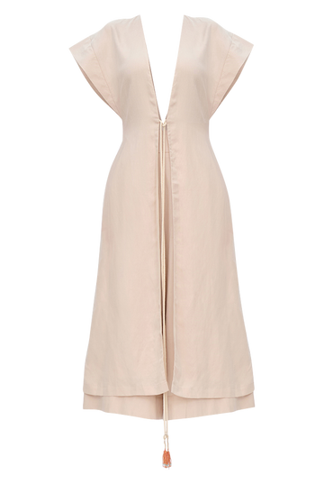 Mos Linen Jacket | Chalk