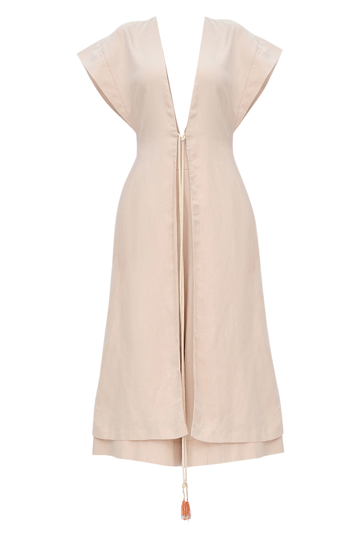 Mos Linen Jacket | Chalk