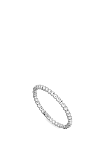 Mustard Dot Ring Band, Silver