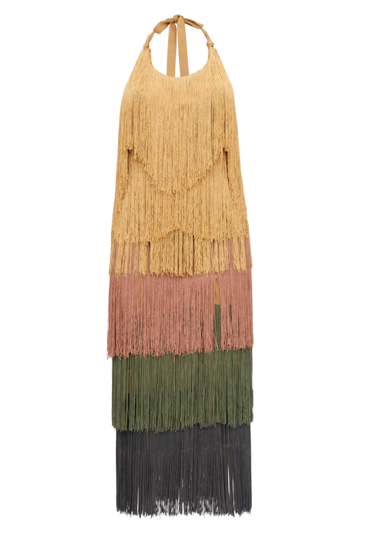Neme Fringe Midi Dress