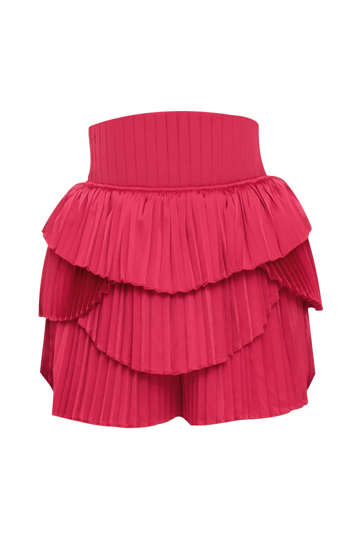 Pink Pleated Hibi Shorts