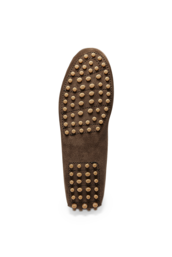 Women's Brown Suede Penny Driving Loafers