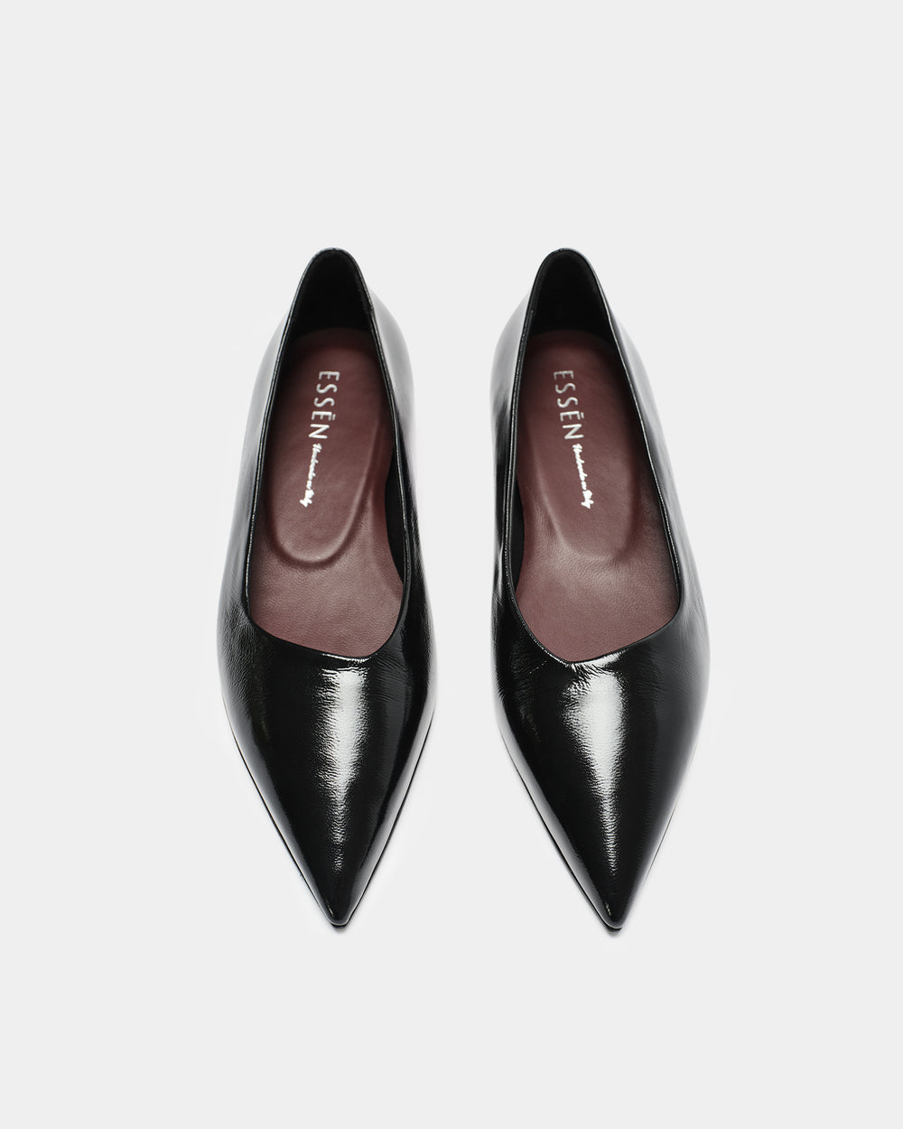 The Pointed Patent Flat | Black