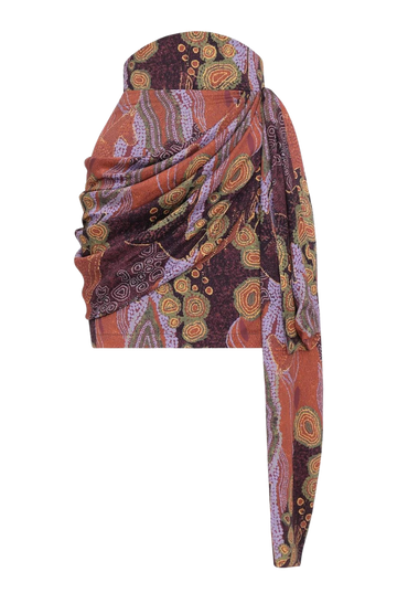 Rida Drape Mini Skirt | Kava