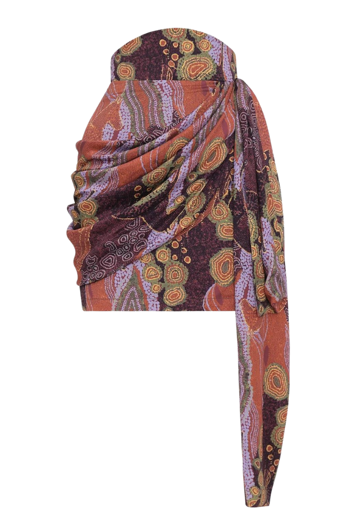 Rida Drape Mini Skirt | Kava