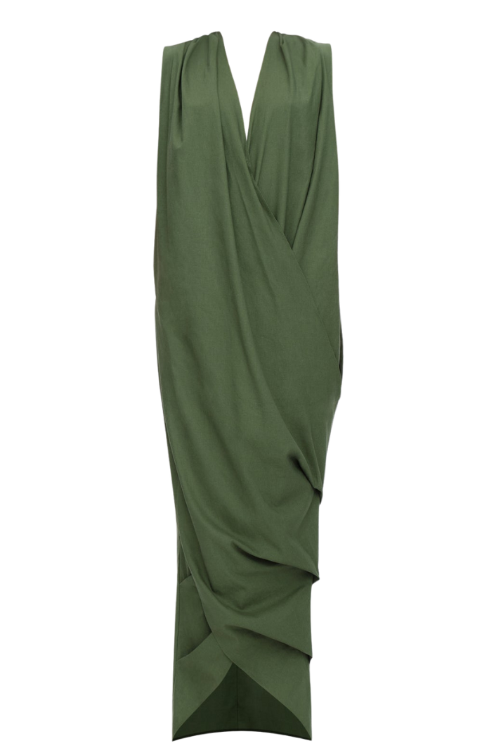 Sayo Kaftan Dress | Forest Green