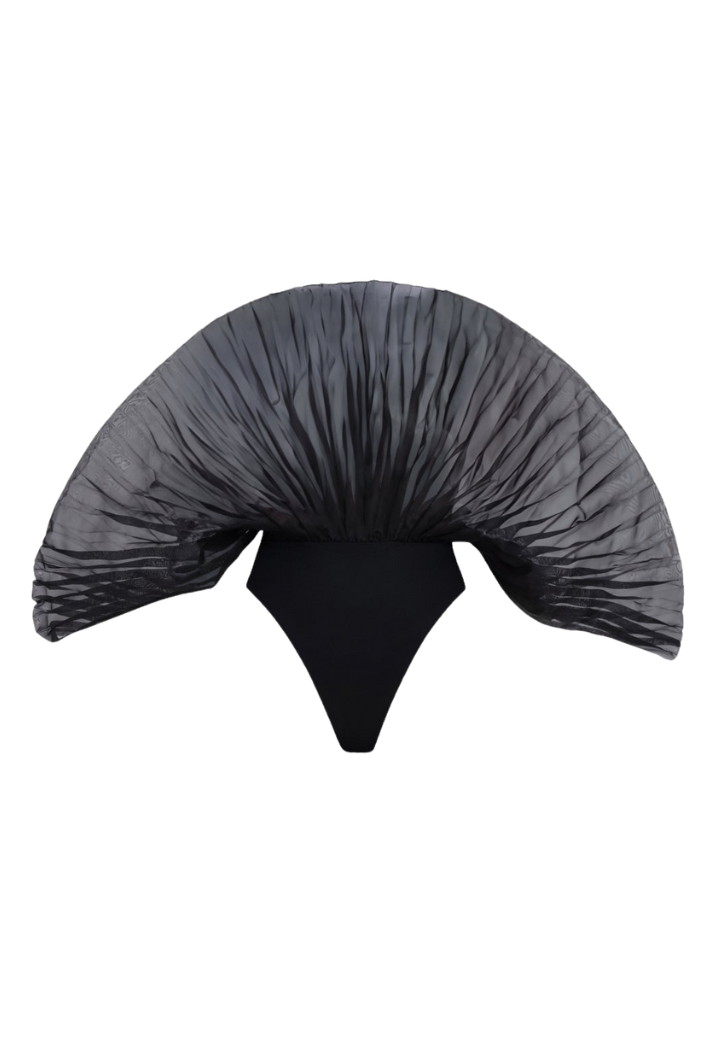 Sombra Puff Sleeve Bodysuit | Black