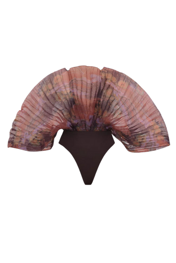 Sombra Puff Sleeve Bodysuit | Kava Print