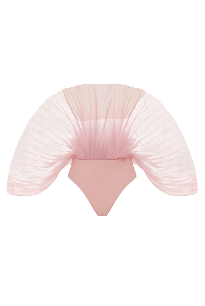 Sombra Puff Sleeve Bodysuit | Powder Pink