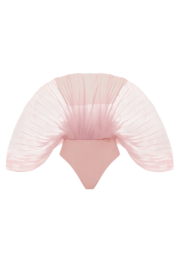 Sombra Puff Sleeve Bodysuit | Powder Pink