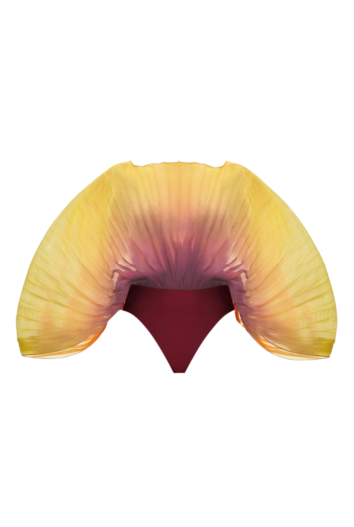 Sombra Puff Sleeve Bodysuit | Adwa Purple