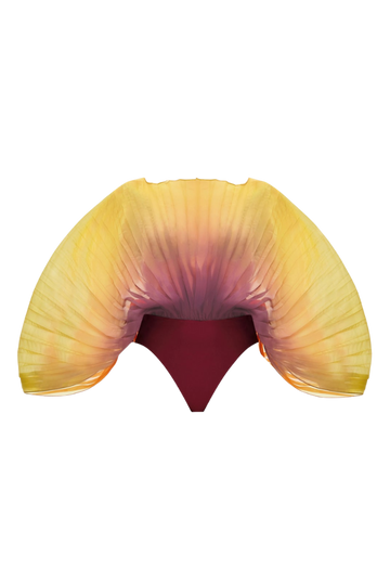 Sombra Puff Sleeve Bodysuit | Adwa Purple