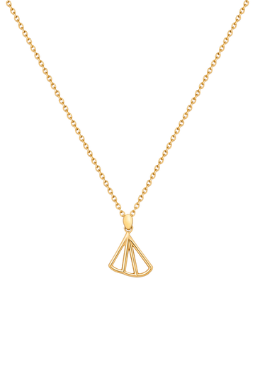 Wedge Fan Necklace, Gold