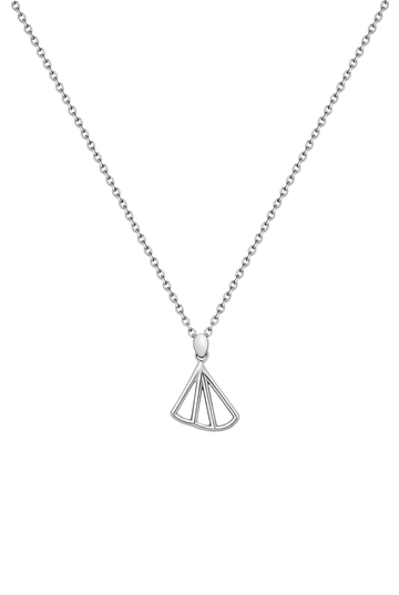 Wedge Fan Necklace, Silver
