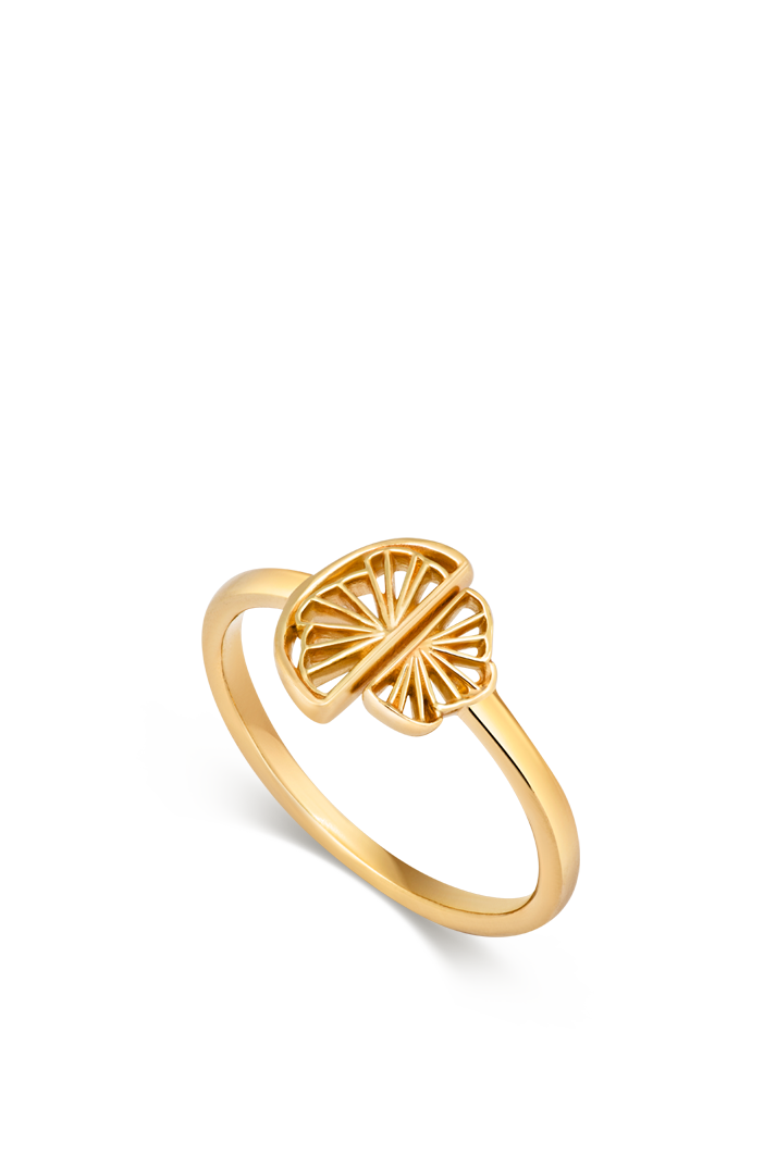 Wedge Fan Ring, Gold