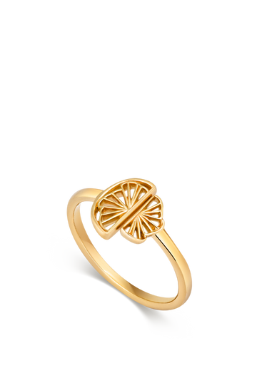 Wedge Fan Ring, Gold