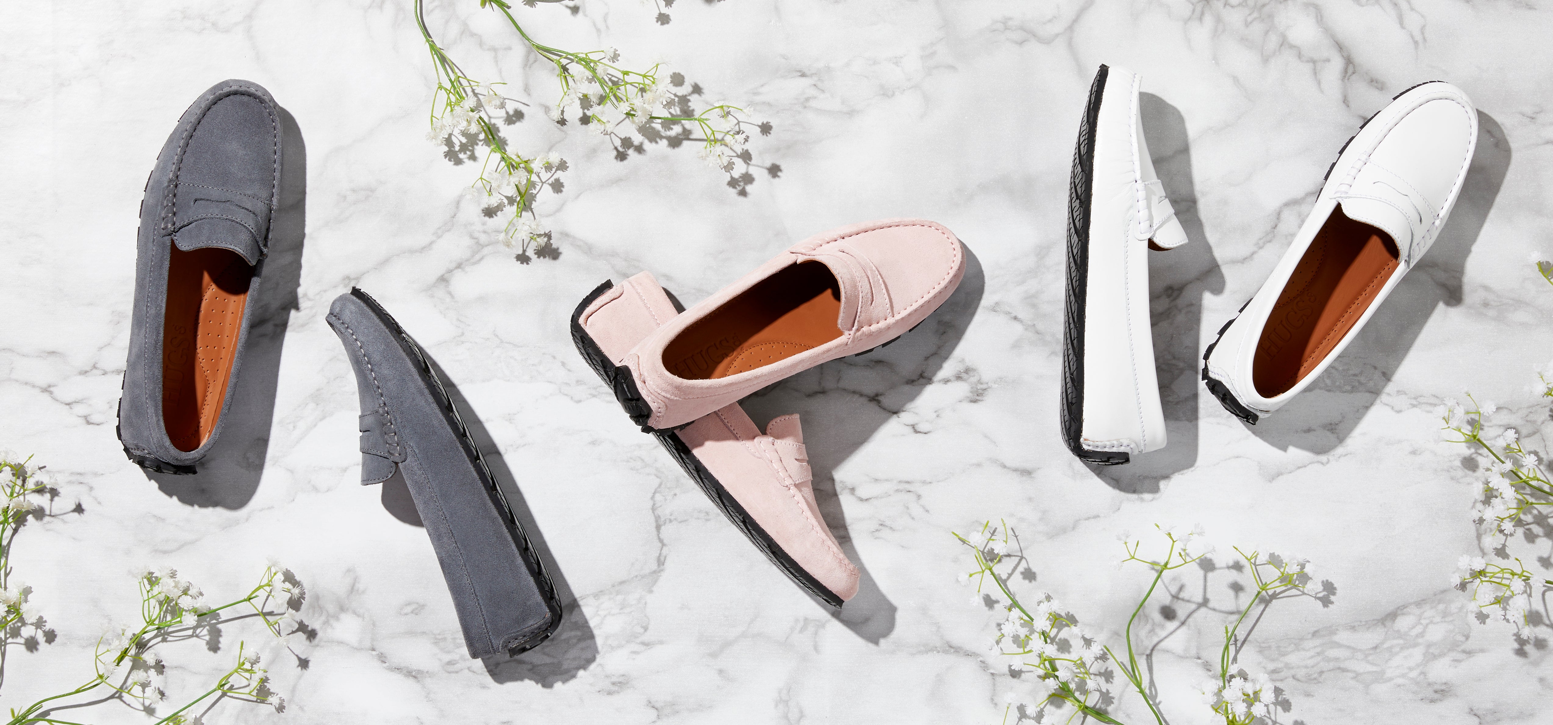 Women's Tyre Sole White Penny Loafers