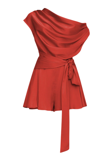 Edah Romper | Red Coral