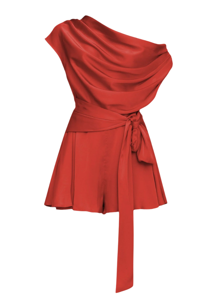 Edah Romper | Red Coral