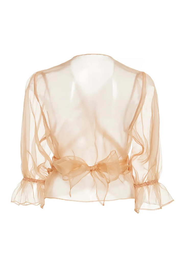 Ella Organza Puff Sleeve Top