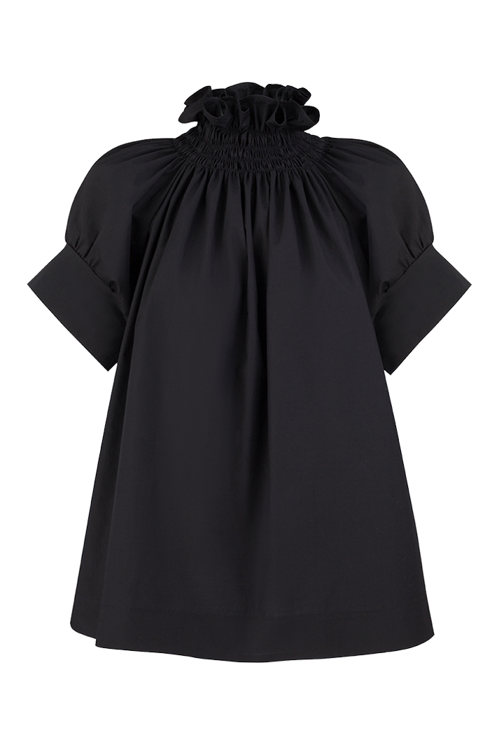 Franka Black Cotton Shirt