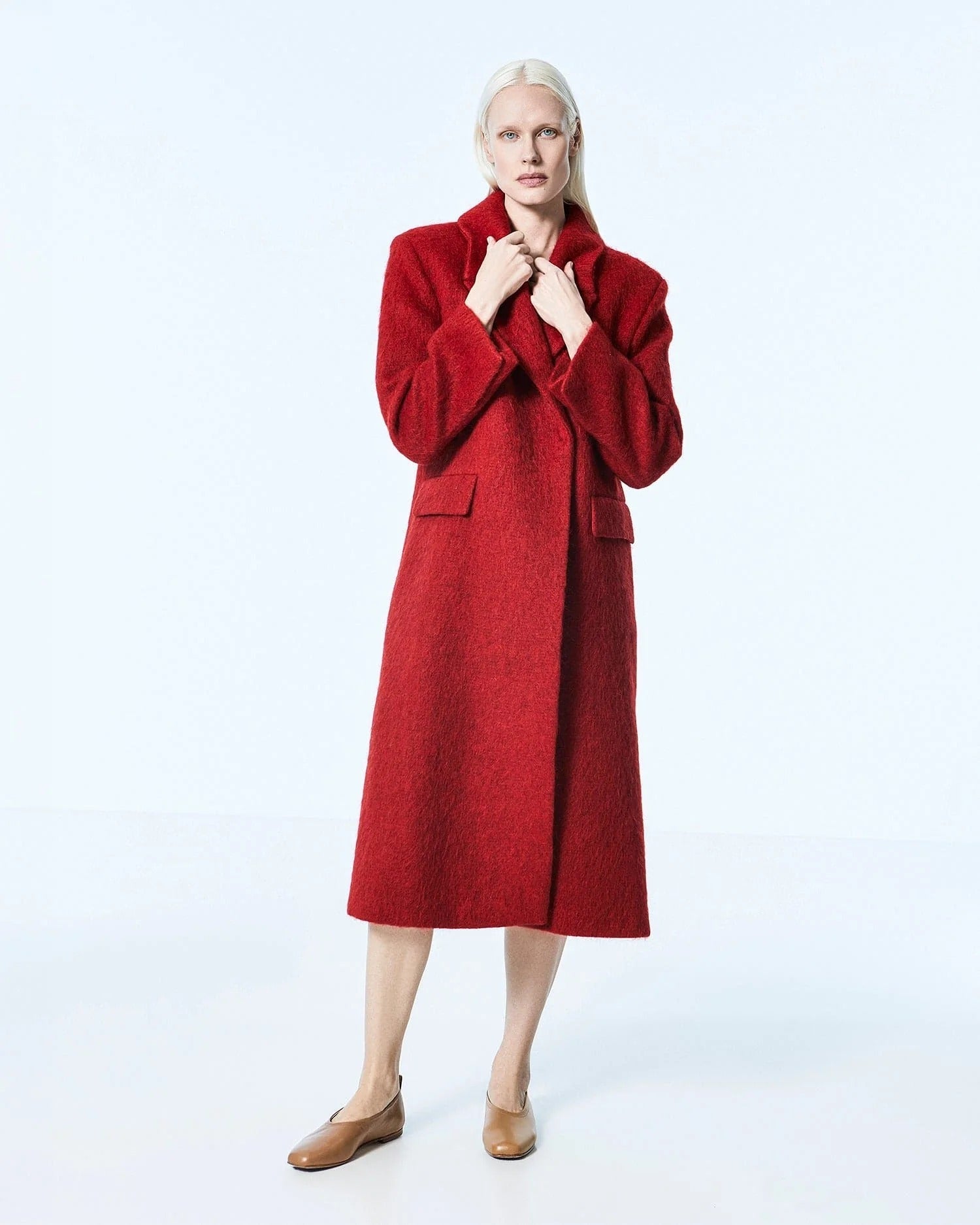 Leather Ballet Flats | Tan