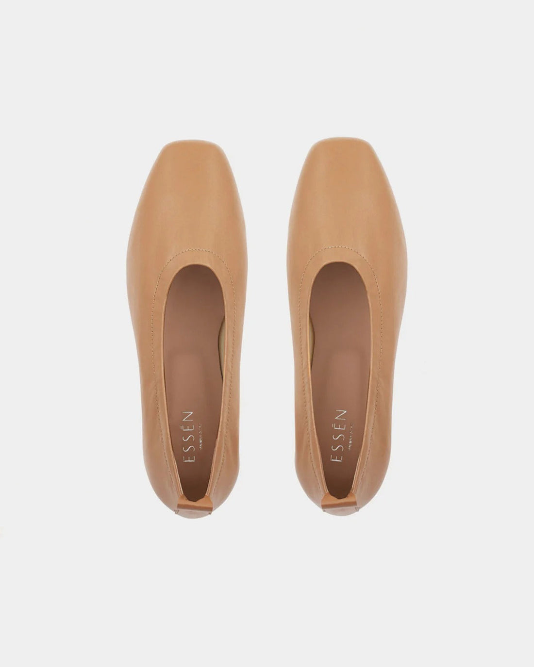 Leather Ballet Flats | Tan