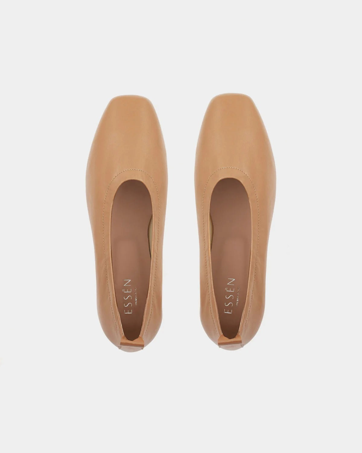 Leather Ballet Flats | Tan