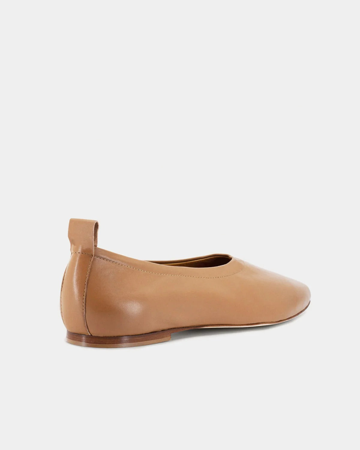 Leather Ballet Flats | Tan