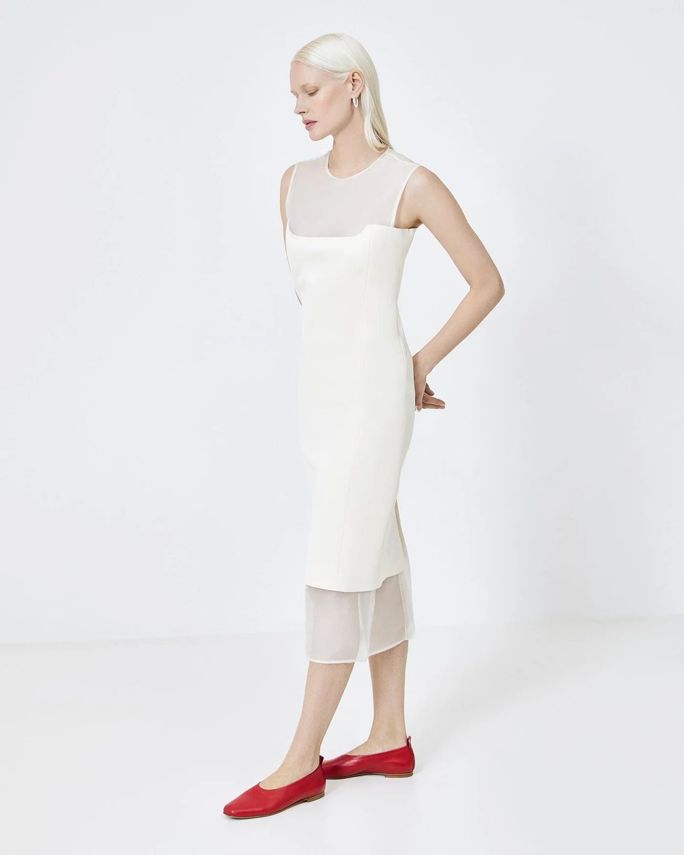 Leather Ballet Flats | Red