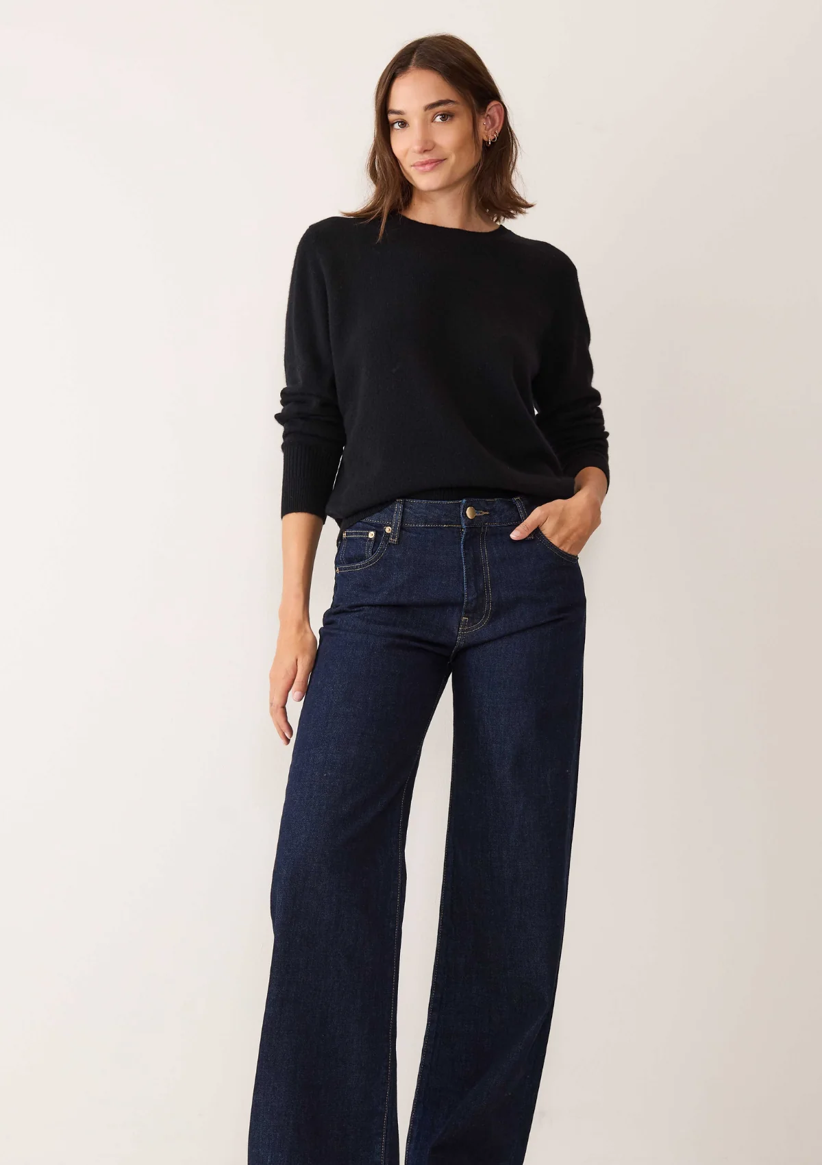 Cashmere Crewneck Sweater | Black