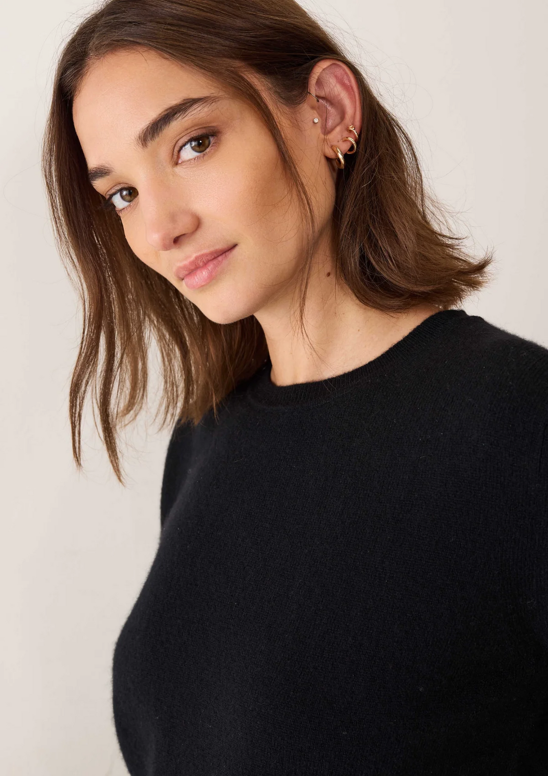 Cashmere Crewneck Sweater | Black