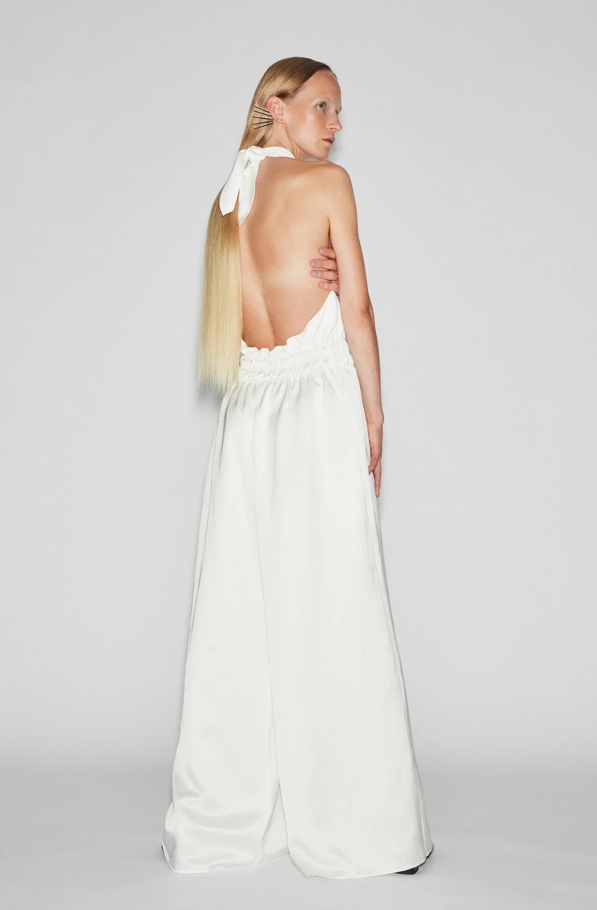 Claudia White Halter Jumpsuit