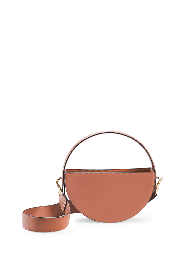 Crescent Vegan Leather Shoulder Bag