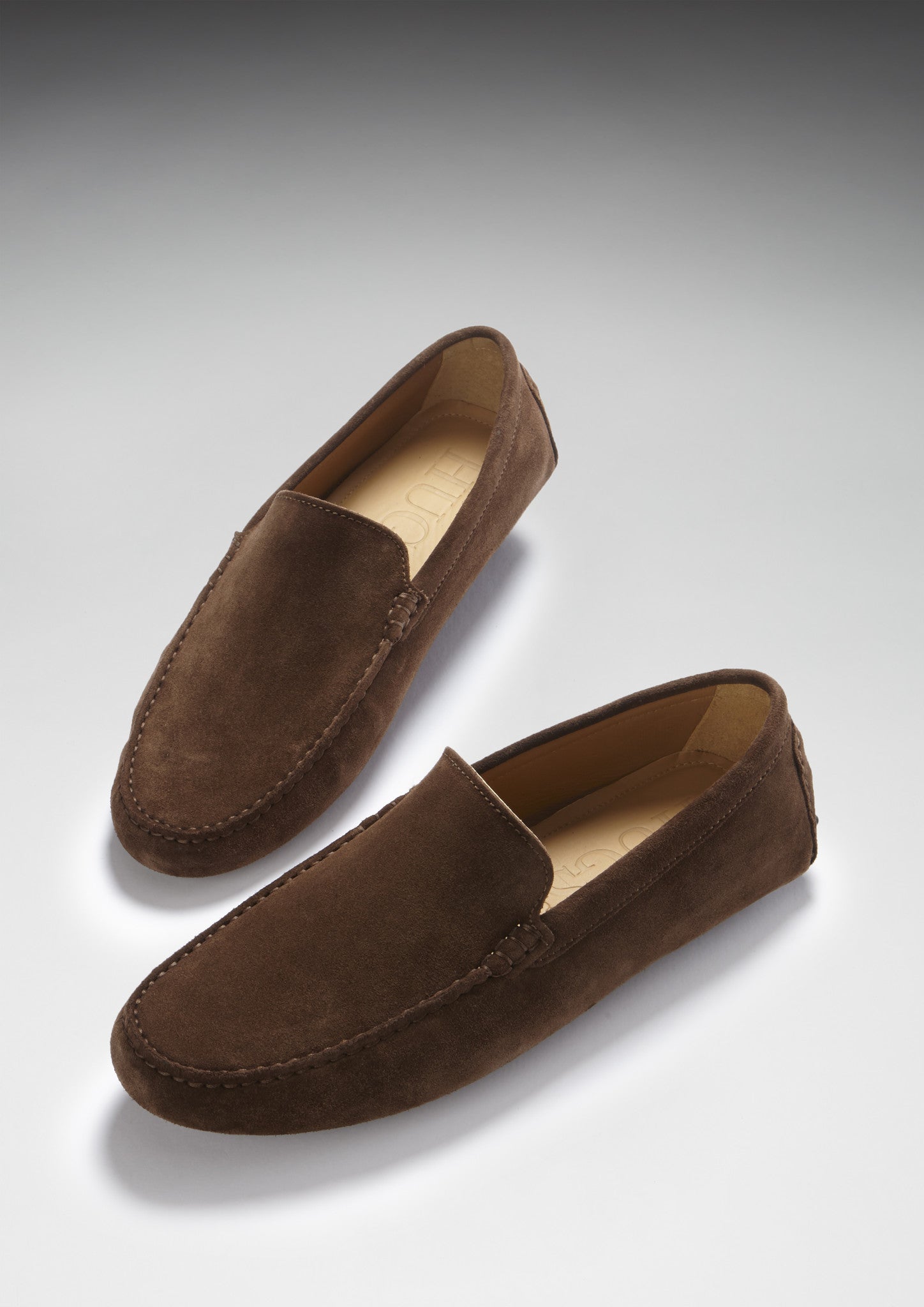Men's Suede Driving Loafers | Brown