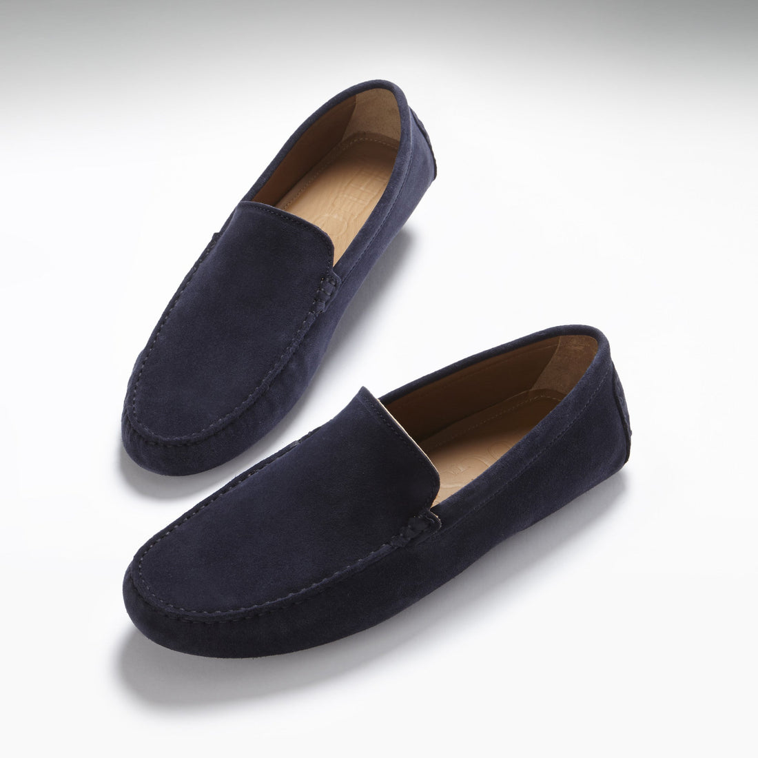Men's Suede Driving Loafers | Navy Blue