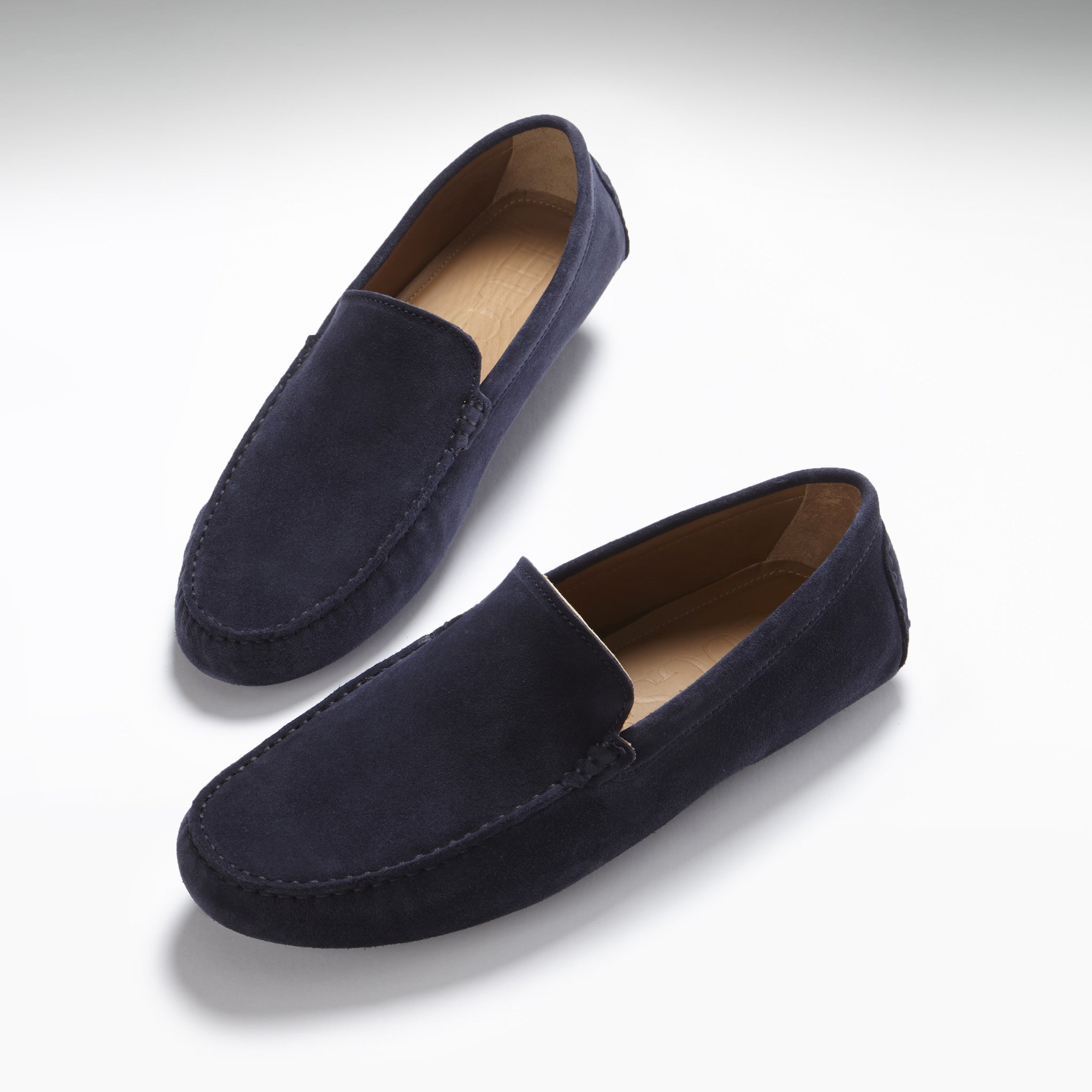 Men's Suede Driving Loafers | Navy Blue
