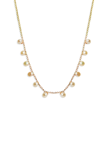 Scattered Stars Demi Necklace with Freshwater Pearls