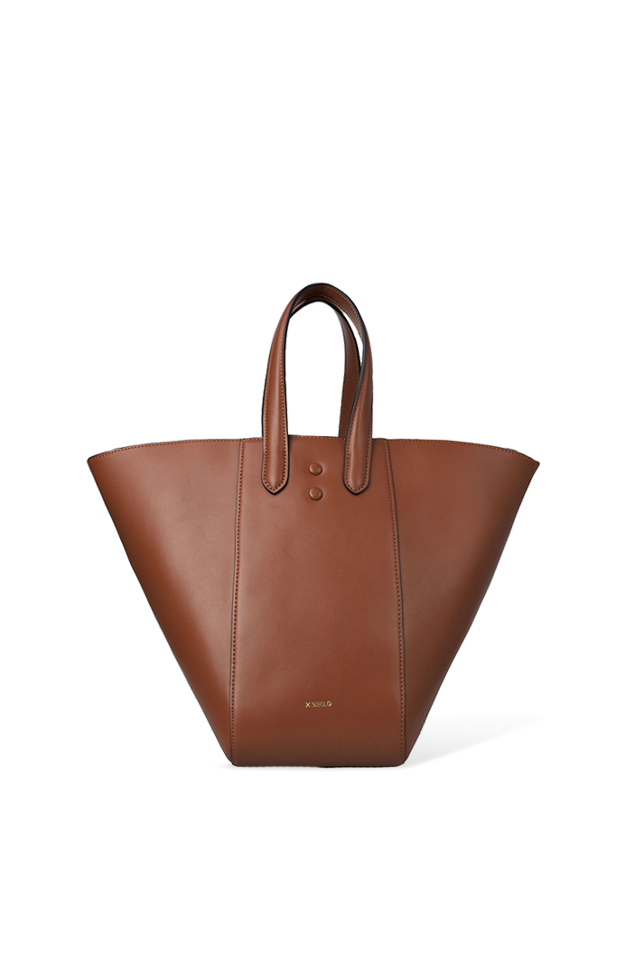 Tan Leather Tote Bag