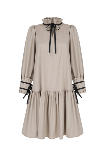 Simone Beige Cotton Dress