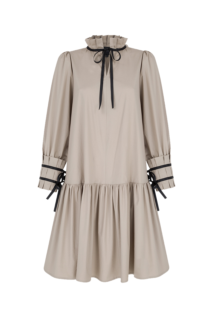 Simone Beige Cotton Dress