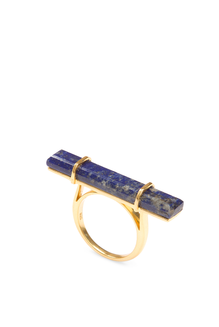 Urban Bar Ring with Lapis Lazuli