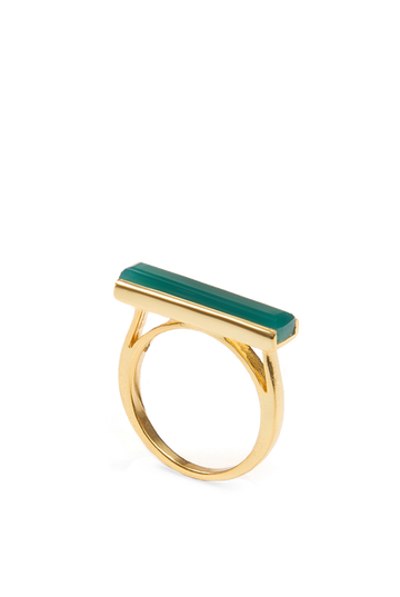Urban Ring with Green Onyx