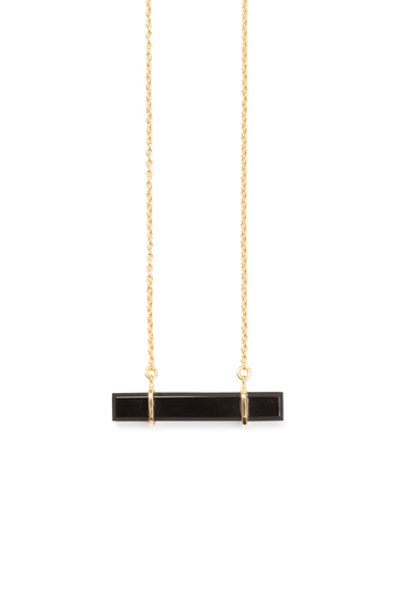 Urban Bar Necklace with Black Onyx