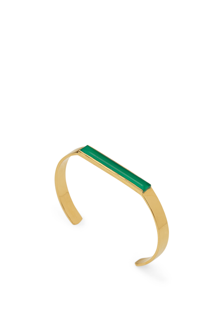 Urban Cuff Bracelet with Green Onyx