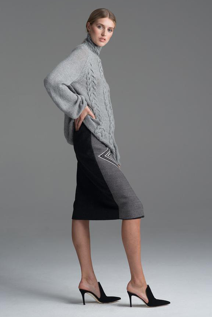 Cable Knit Alpaca Turtleneck