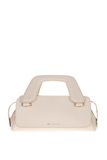 Mini Cream Leather Crossbody Bag