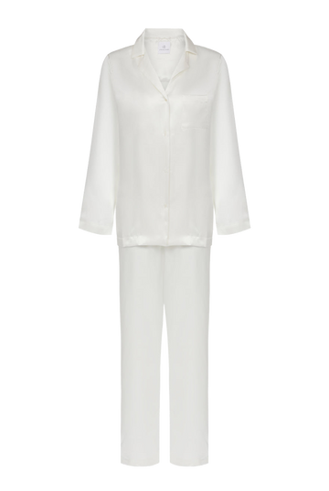 Organic Peace Silk Bridal Pyjama Set | Ivory