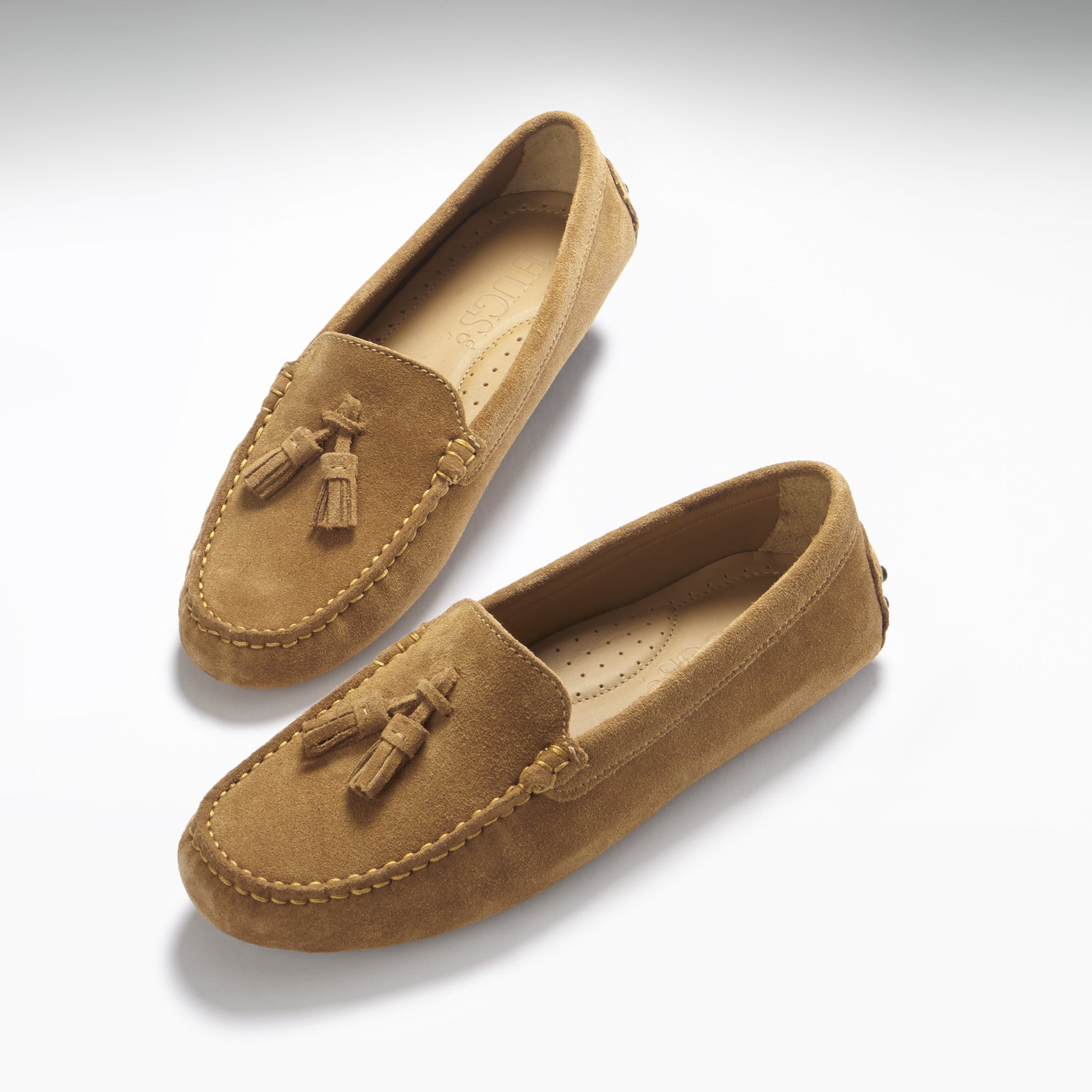 Women’s Brown Suede Tassel Driving Loafers | Tobacco